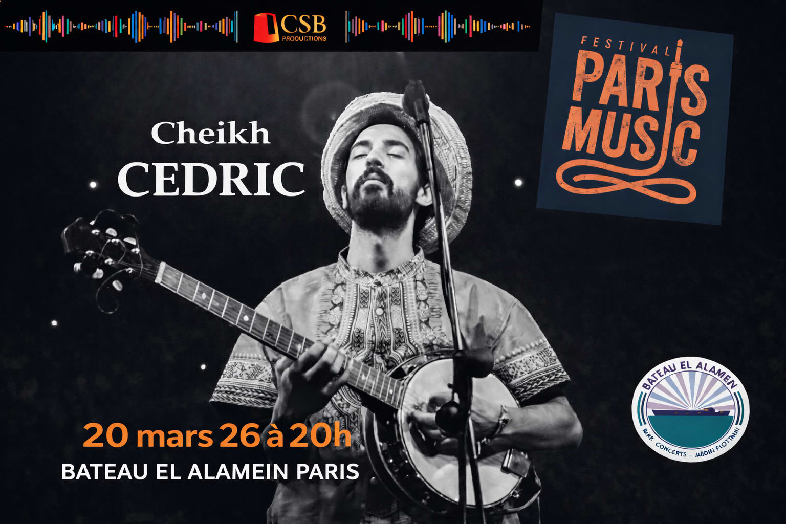 Affiche Cheikh Cédric Paris Music Festival