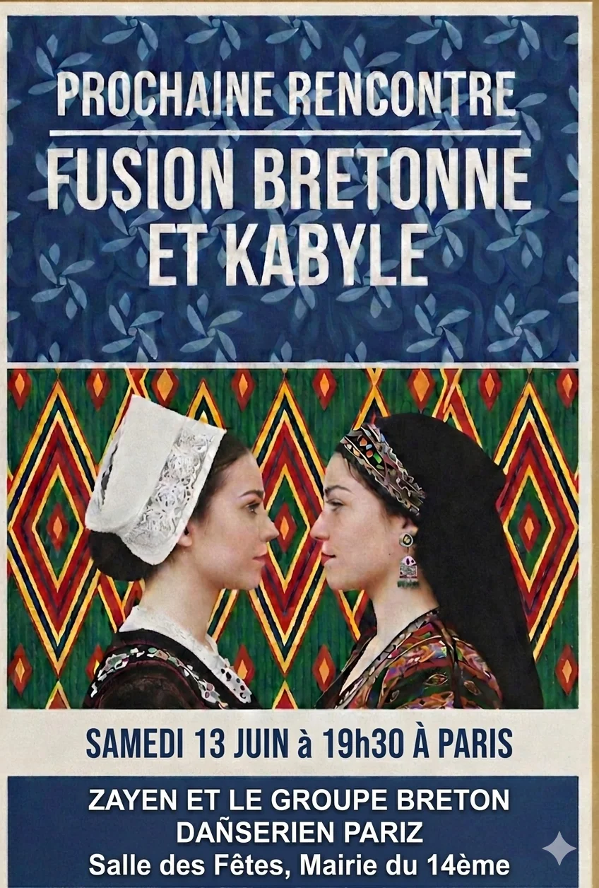Affiche Fusion bretonne et kabyle à Paris